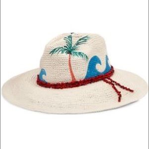 Sensi Studio Hand Painted & Beaded Beach Hat